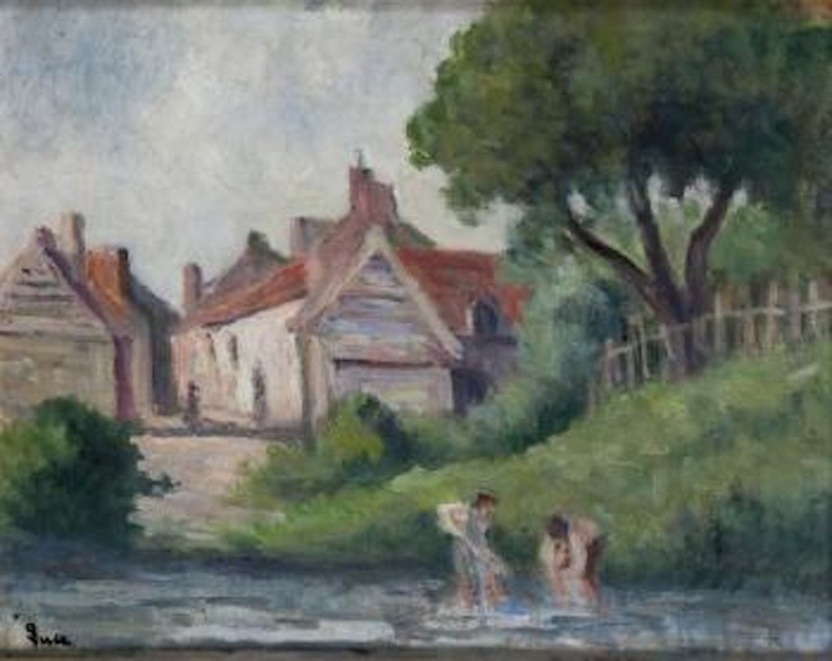 La baignade dans la Marne à Pecquigny by Maximilien Luce