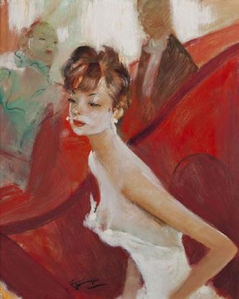 À Deauville by Jean Gabriel Domergue