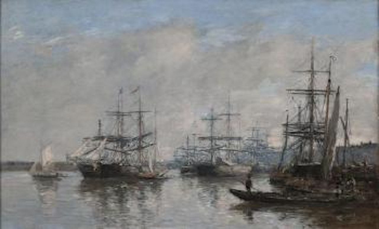 Bordeaux - le port by Eugène Boudin