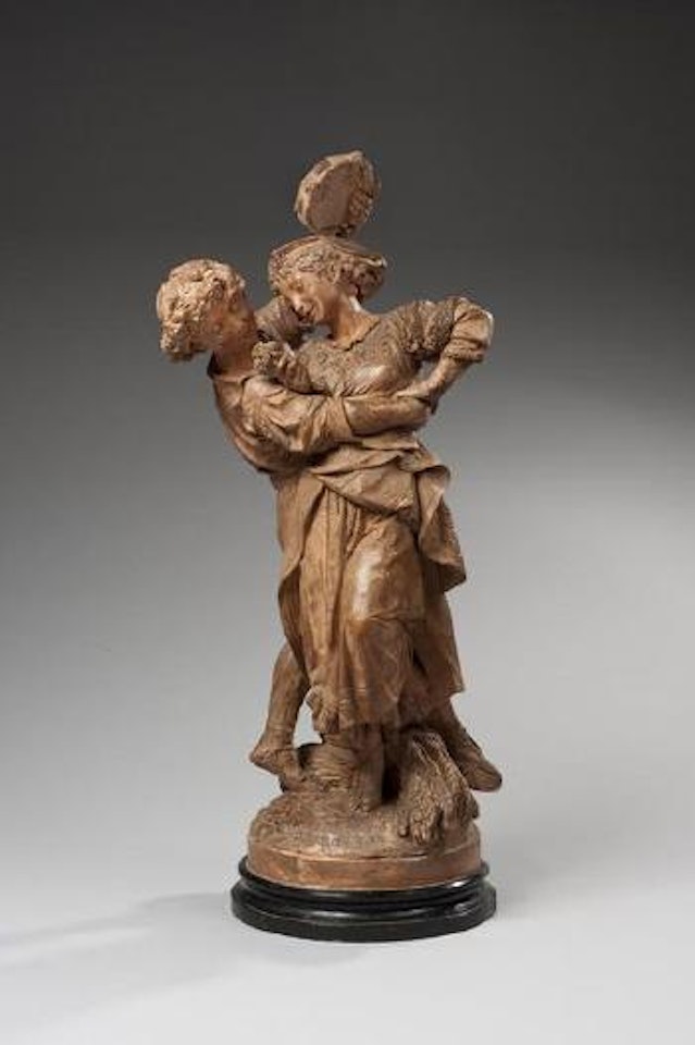 Les danseurs au tambourin by Albert-Ernest Carrier-Belleuse