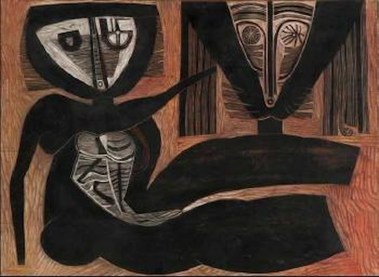 Two figures by Cecil Skotnes