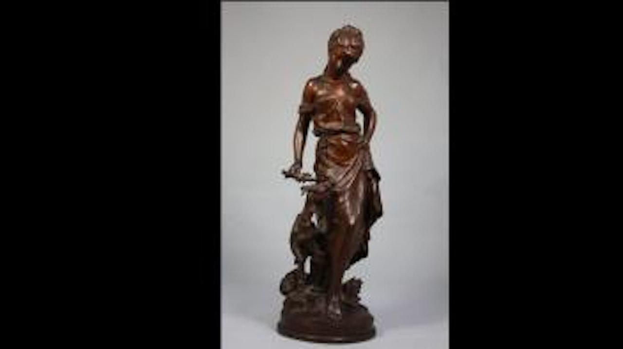Jeune fille à la chèvre by Mathurin Moreau