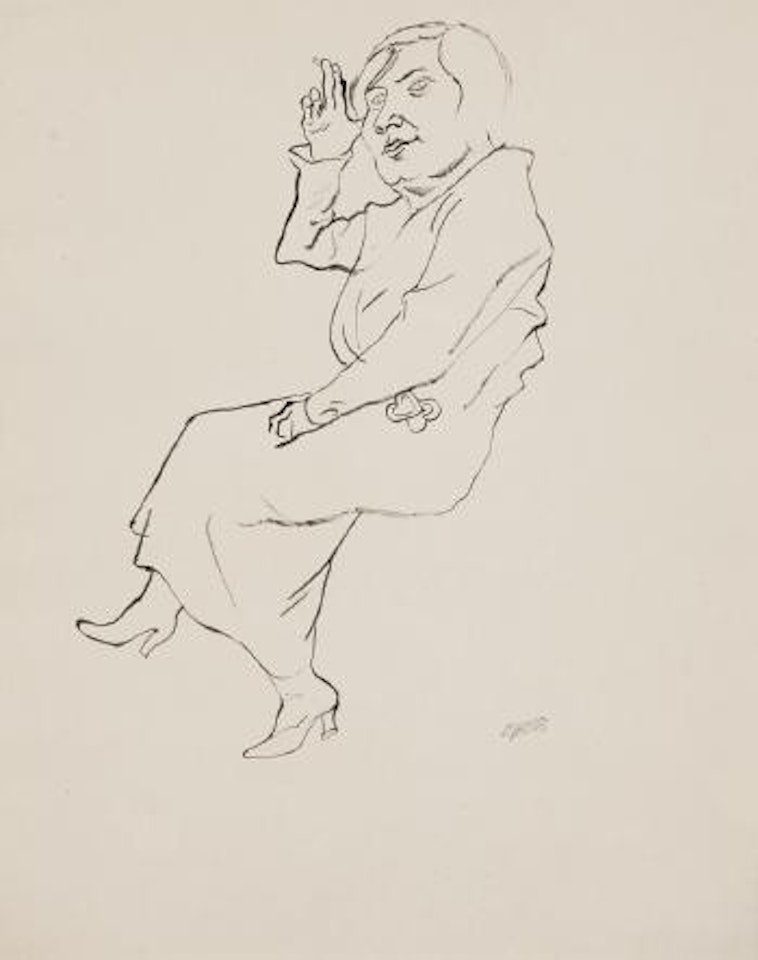 Sitting woman by George Grosz