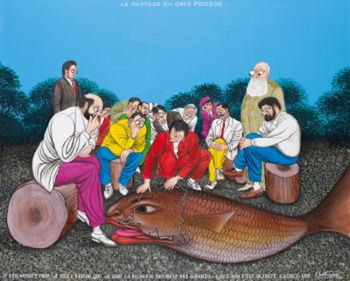 Le partage du gros poisson by Chéri Samba