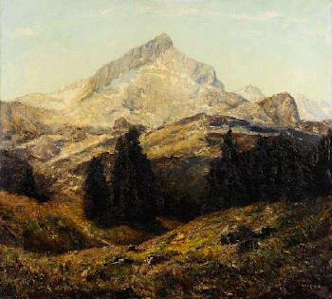 Blick von Kreuzeck auf die Alpspitze by Otto Pippel