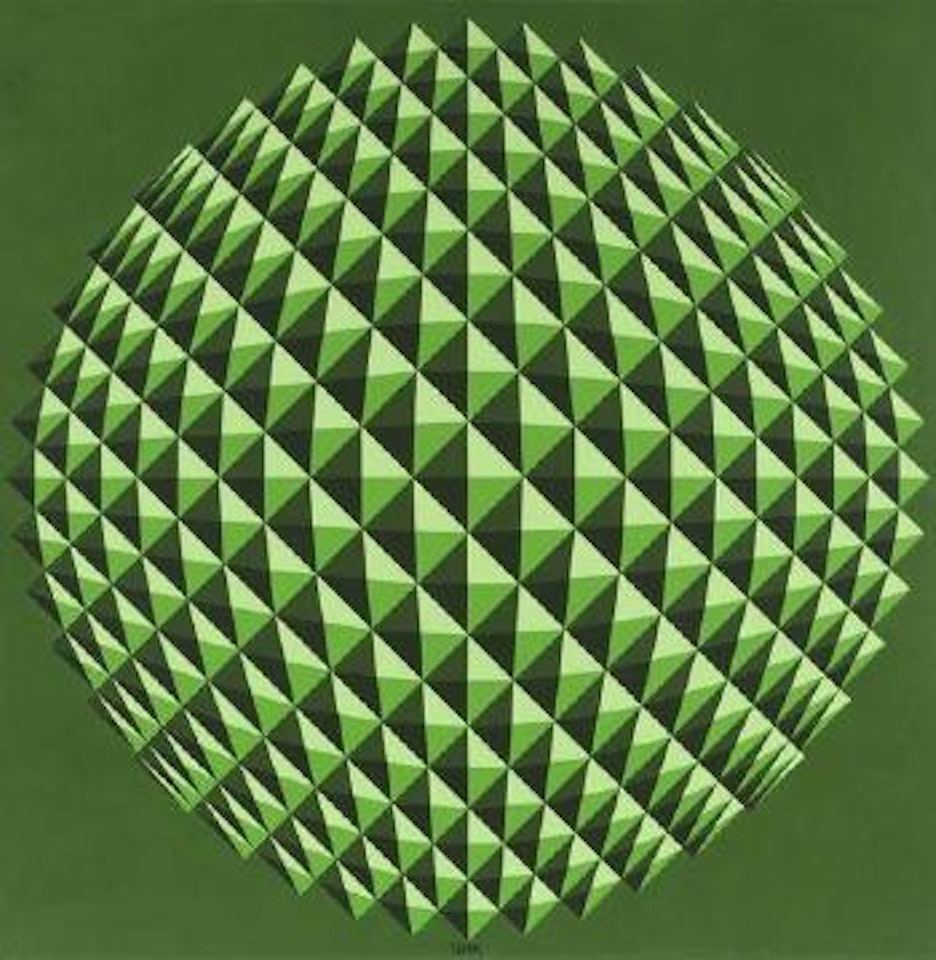 Quadrature diamant vert by Jean-Pierre Yvaral