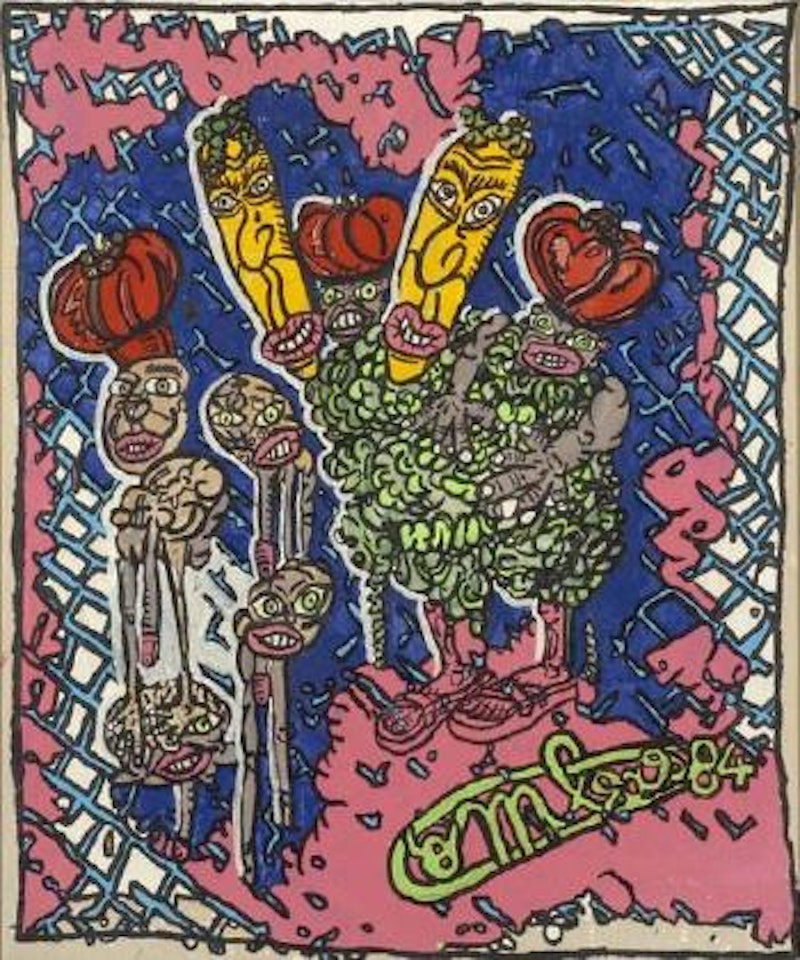 Tomate maradja, carotte orange à tête de zob et pomme de terre germés et lit en salade by Robert Combas
