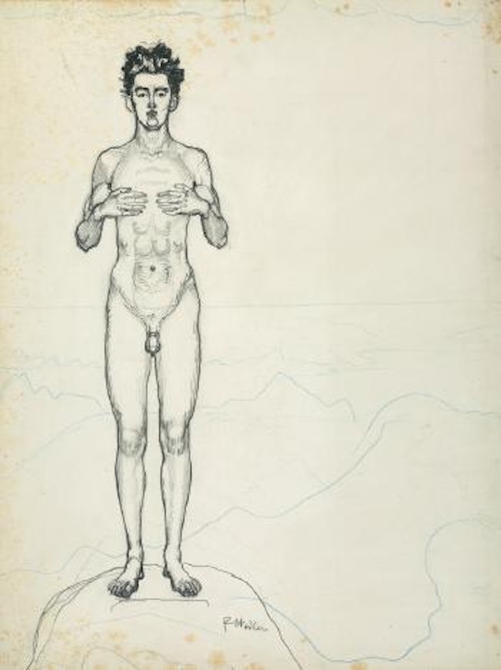 Stehender männlicher Akt by Ferdinand Hodler
