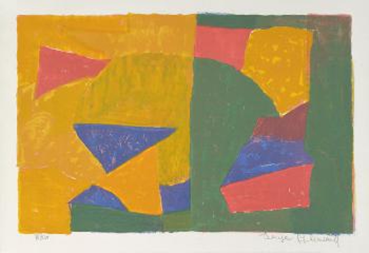 Compositon jaune, verte, bleue et rouge by Serge Poliakoff