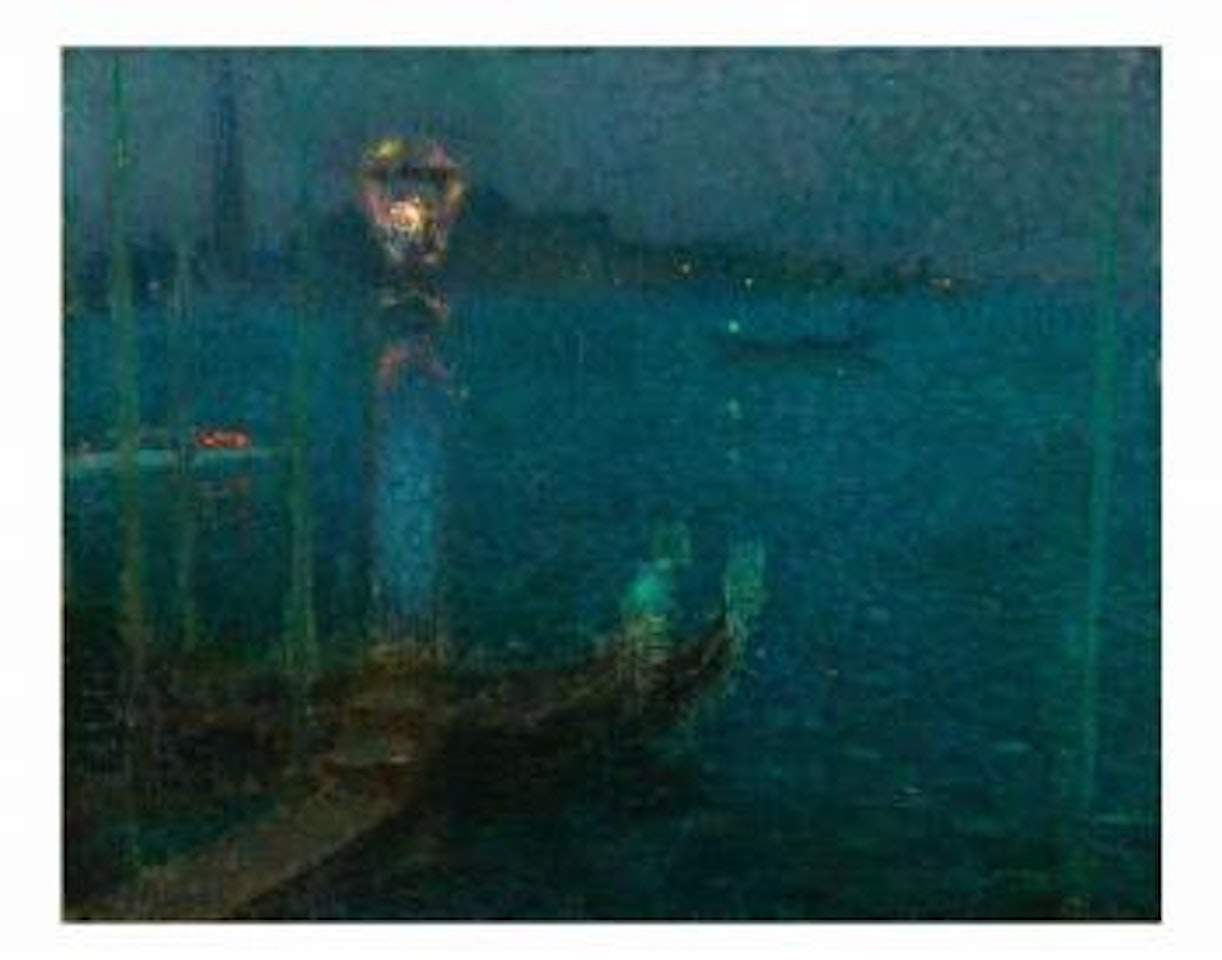 Le bec de gaz - nuit bleue by Henri Le Sidaner