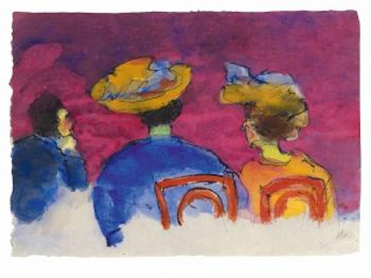 Caféhaus-Szene by Emil Nolde