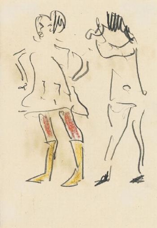 Figuren Skizze by Erich Heckel