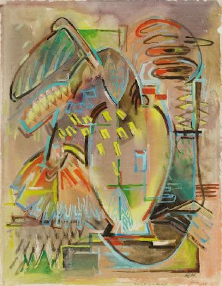 Vase mit einer Blume by Hannah Höch