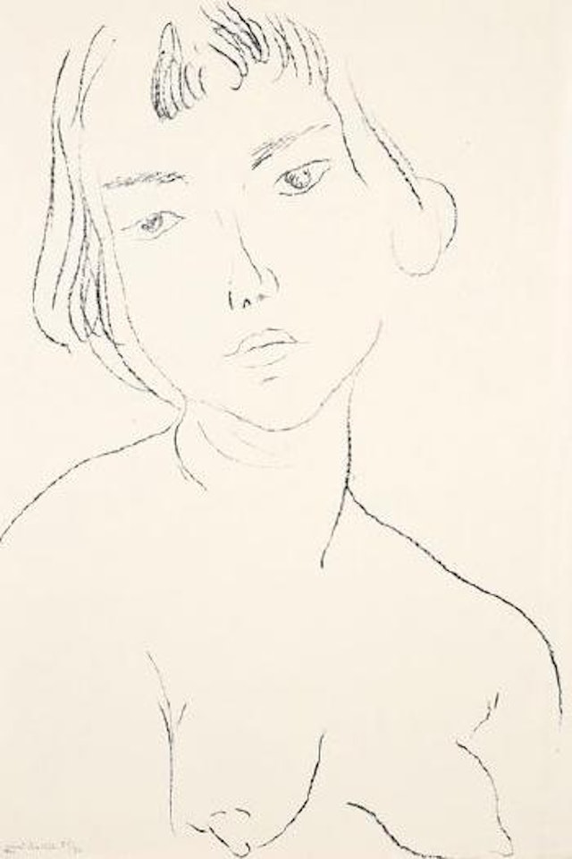 Visage légèrement penché vers la gauche by Henri Matisse