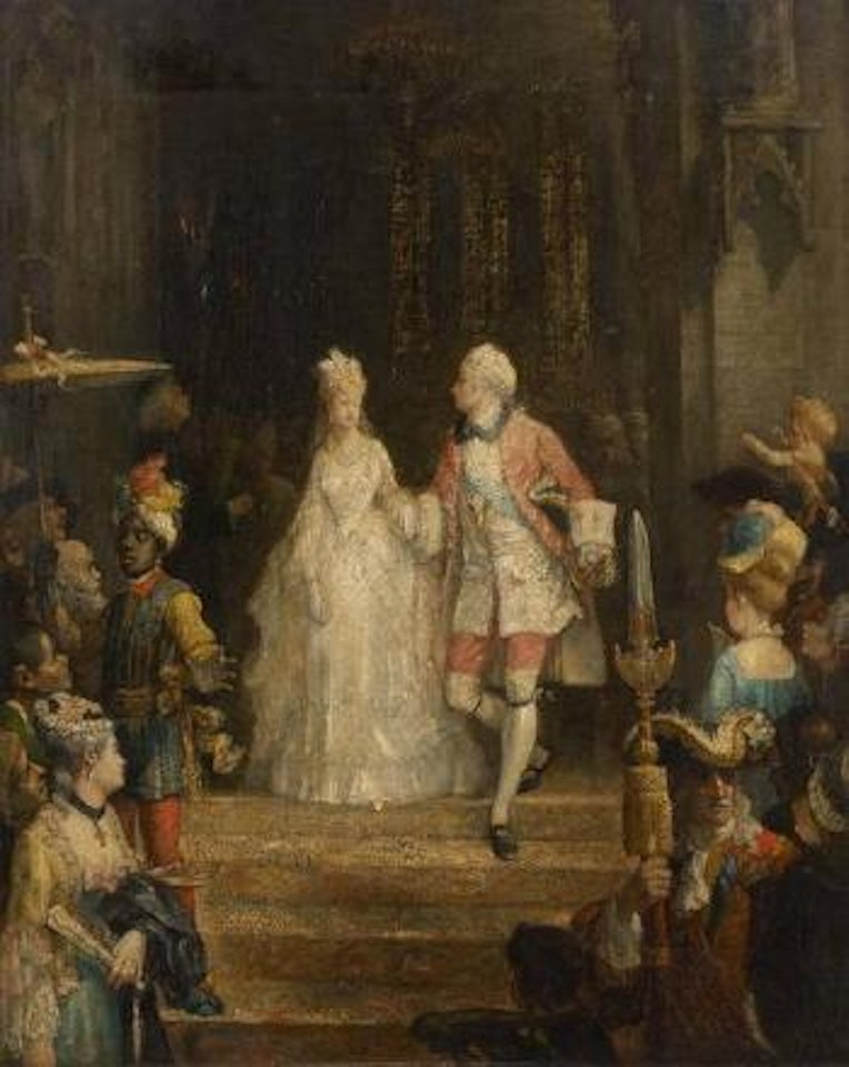 L’arrivée au bal by Adolphe Monticelli
