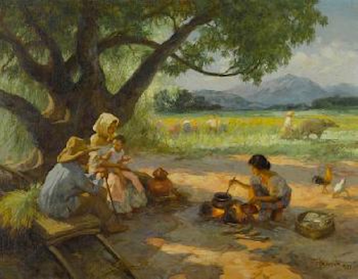 Noonday meal by Fernando Amorsolo