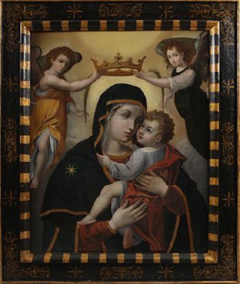 Madonna con bambino e angeli by Roman School