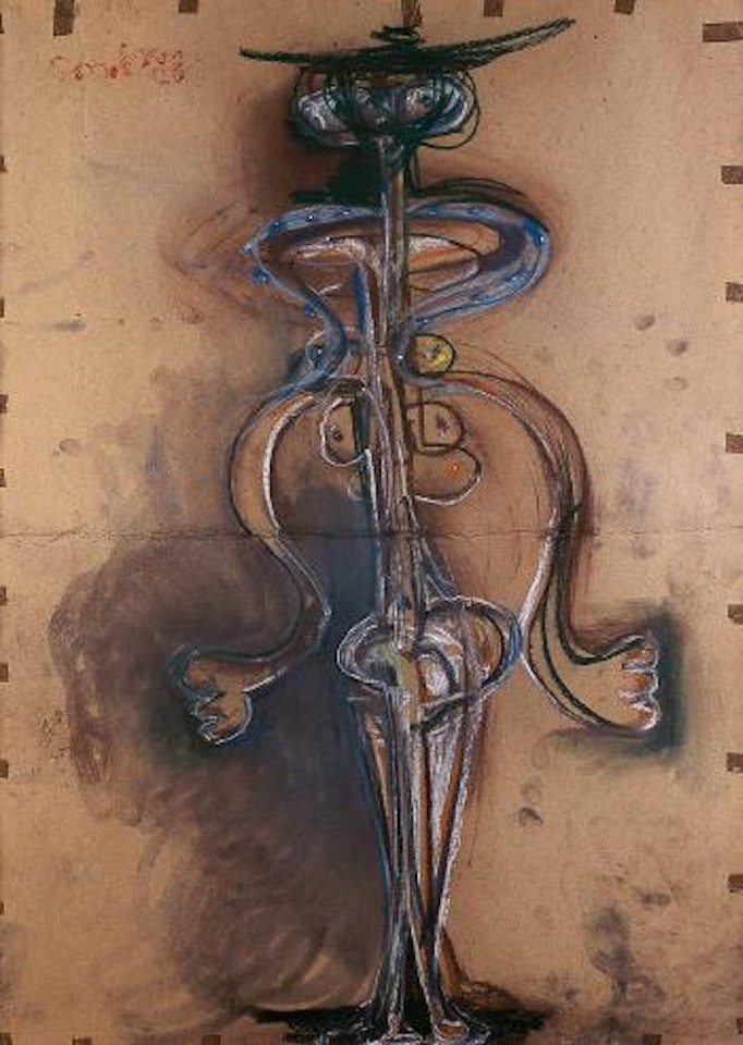 Nude with green hat by George Condo