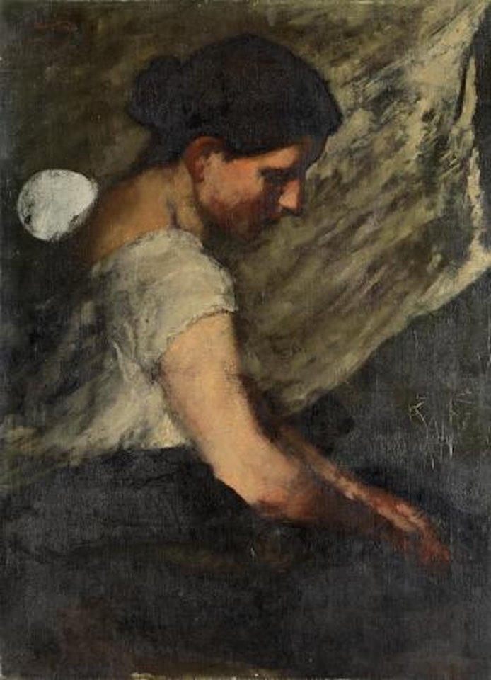 Mädchen im Mondschein by Max Slevogt