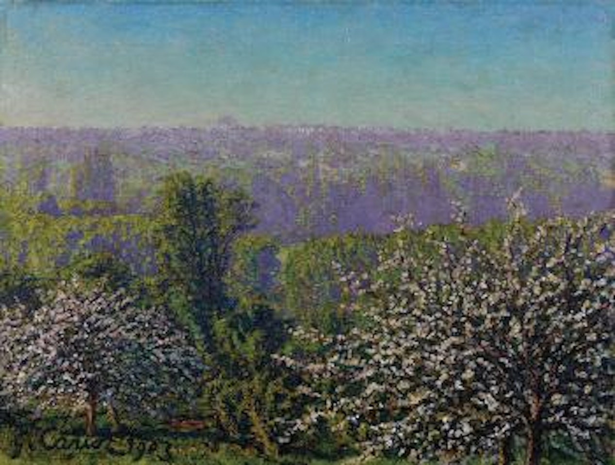 Pommiers en fleurs by Gustave Cariot