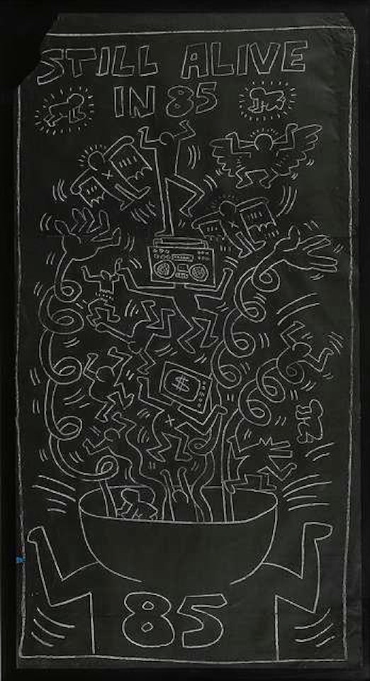 Subway drawing by Keith Haring