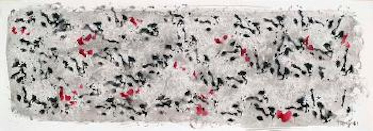 Komposition in Schwarz und Rot by Mark Tobey