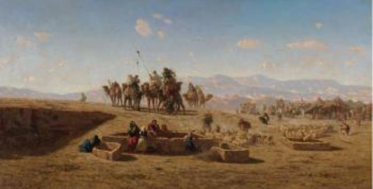 Le Puits de Jacob, entre Ken Leban et Naplous, Syrie by Narcisse Berchere