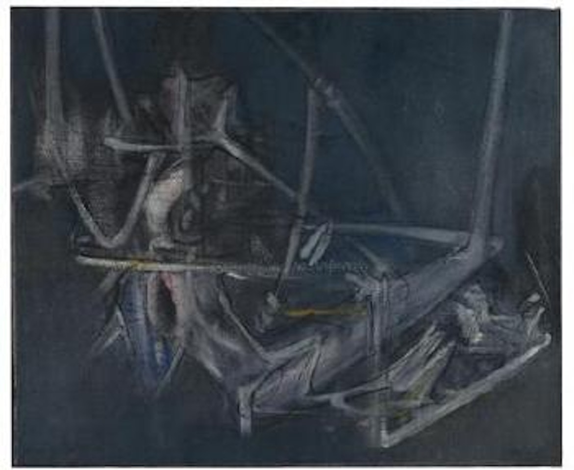 Studio di una figura umana aggrappata by Valerio Adami