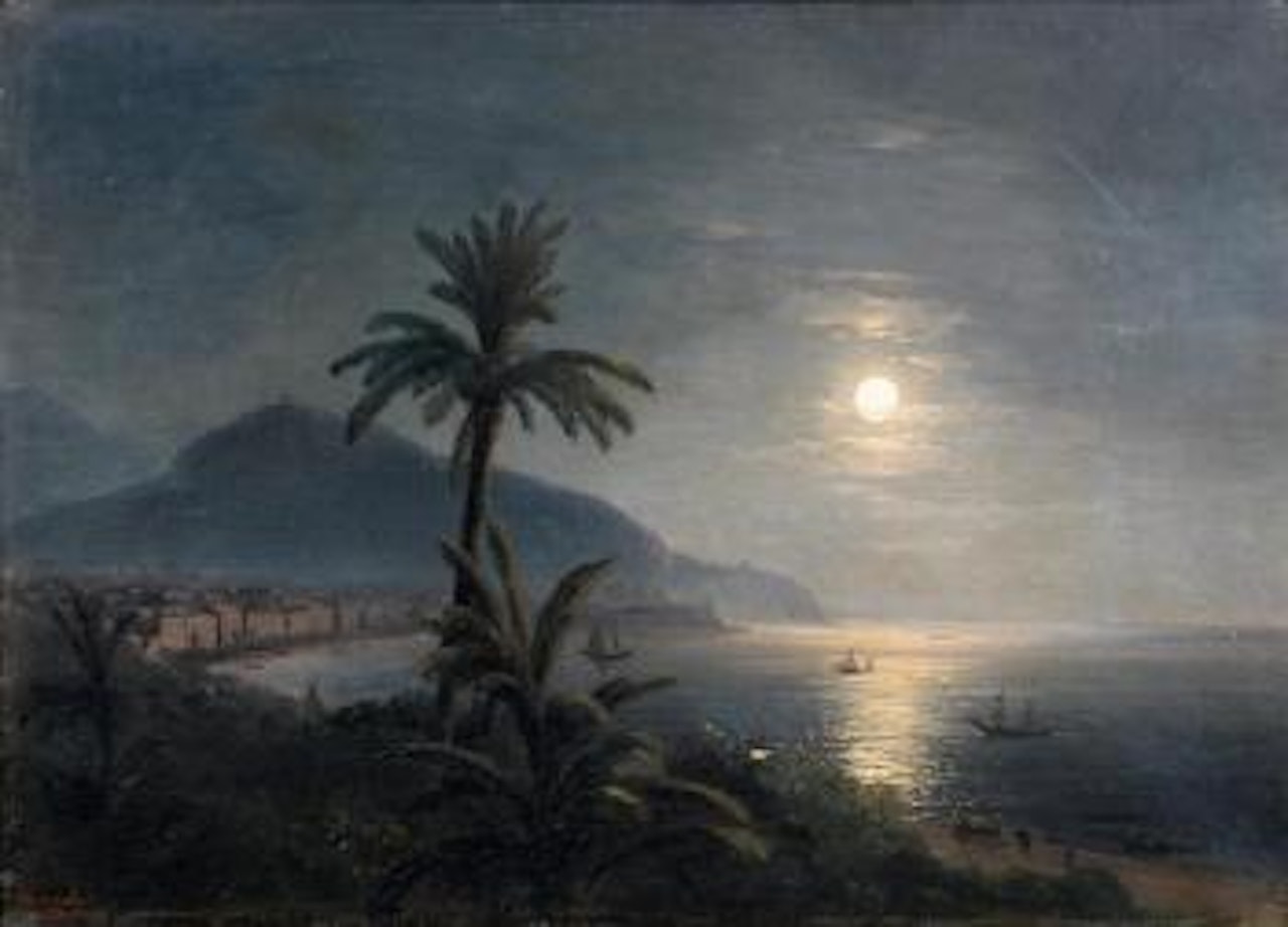 Palerme, clair de lune sur la mer by Ivan Konstantinovich Aivazovsky