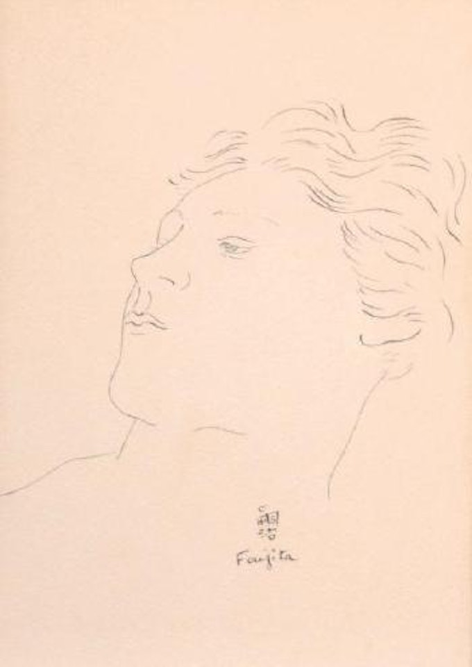 Tête du danseur Vaslav Fomith Nikinsky by Leonard Tsuguharu Foujita