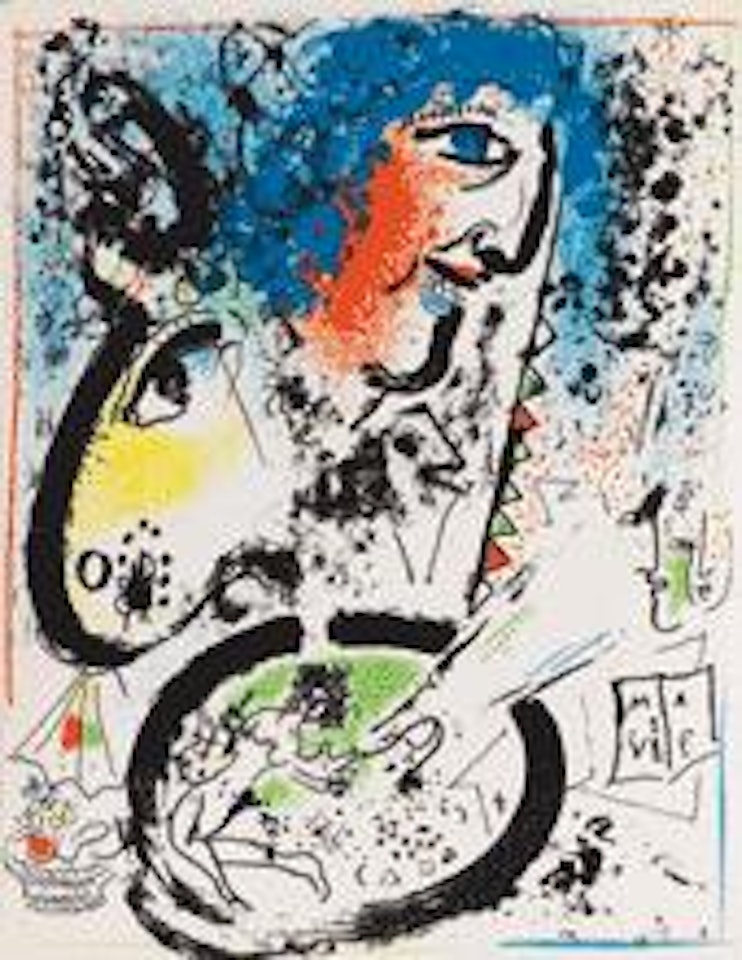 Bouquet de Fleurs et Poule by Marc Chagall