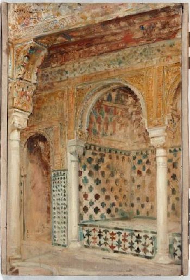 Intérieur de l'Alhambra de Grenade by Leon Comerre