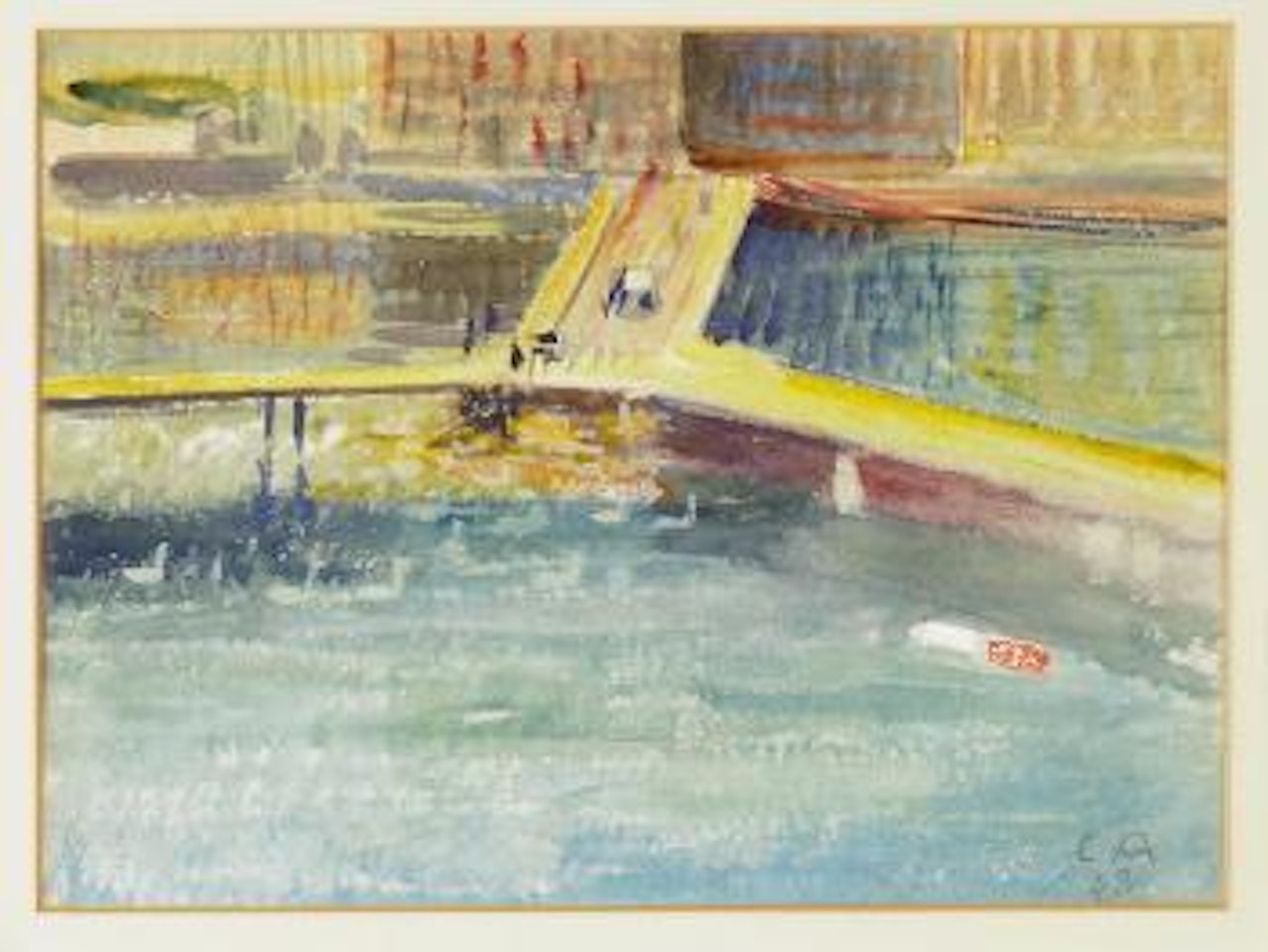 Brückenanlage in einer Stadt by Cuno Amiet