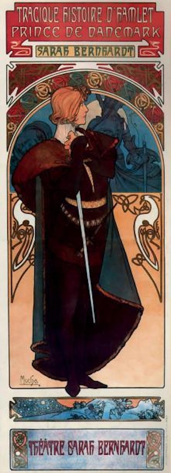 Théâtre de la Renaissance - Sarah Bernhardt: Lorenzaccio d'Alfred de Musset by Alphonse Mucha