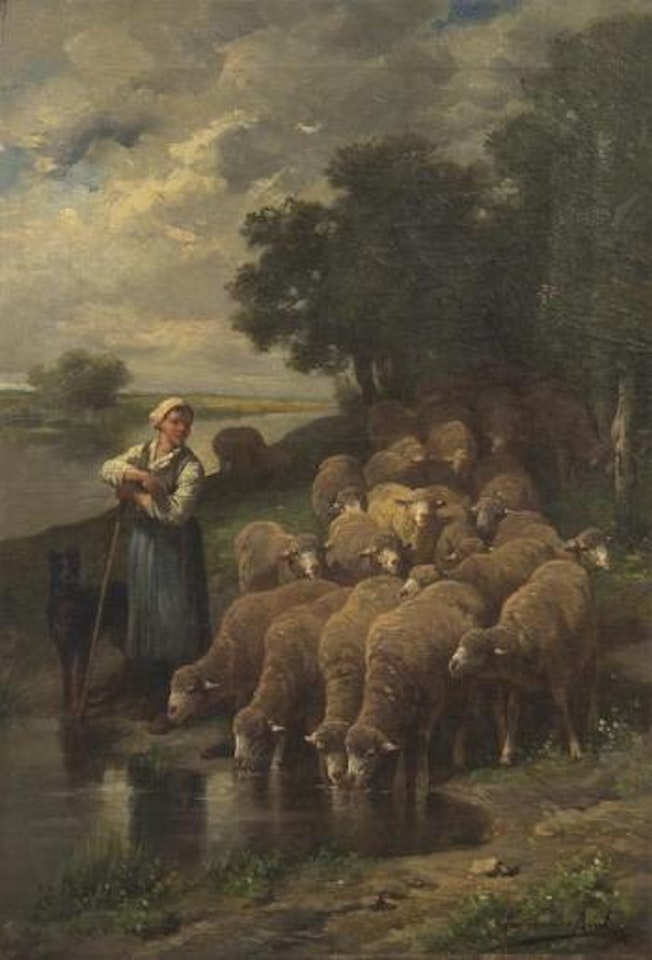 The shepherdess by Frans de Beul