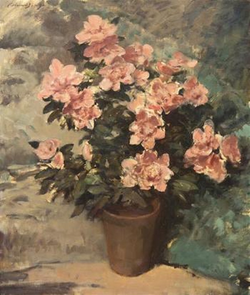 Still life with flowers by Edward Seago