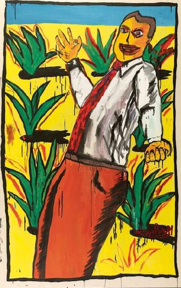 L'homme à la cravate rouge by Robert Combas