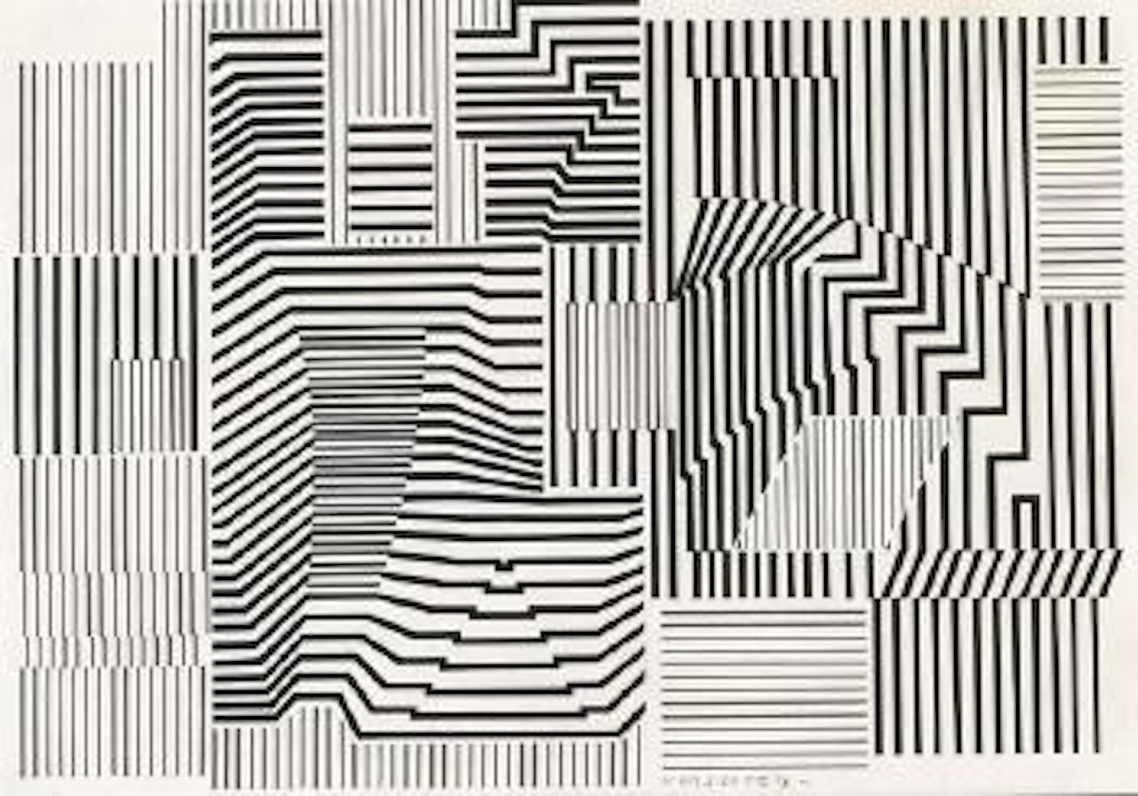 Broey - kiss, 1951 HN - circa 1972 by Victor Vasarely