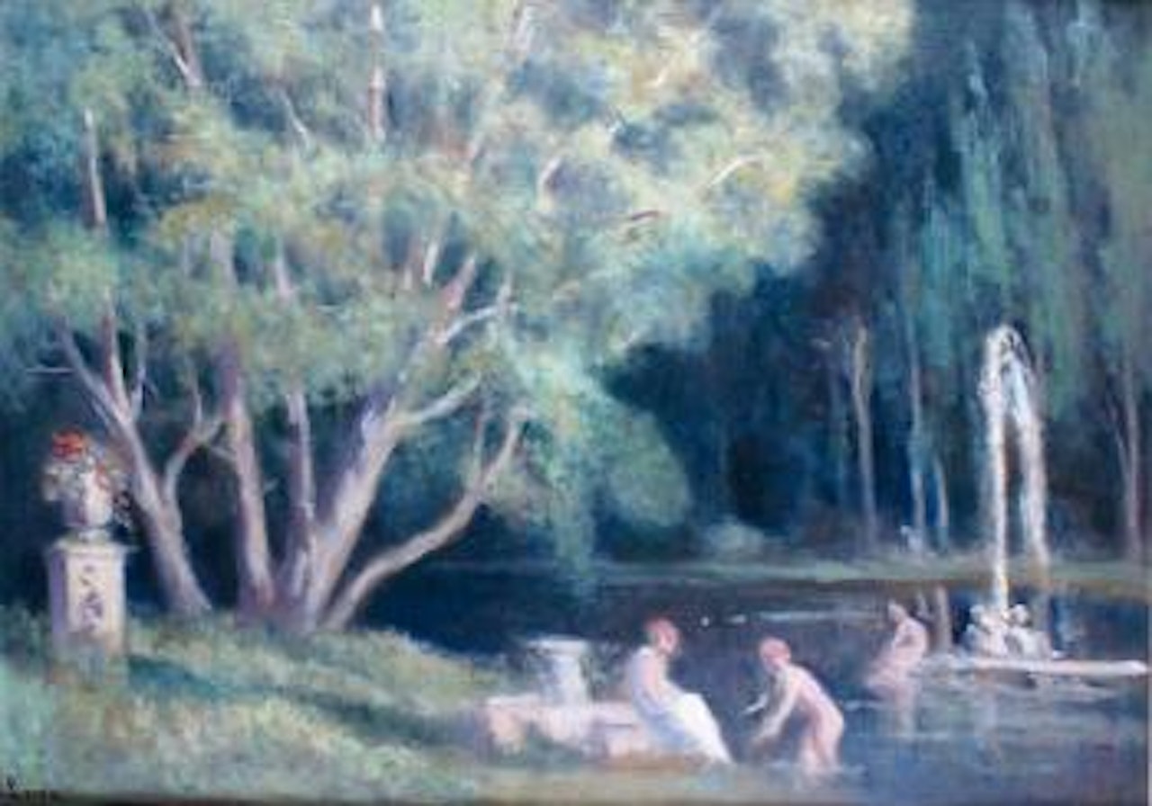 Baignade près du jet d'eau by Maximilien Luce