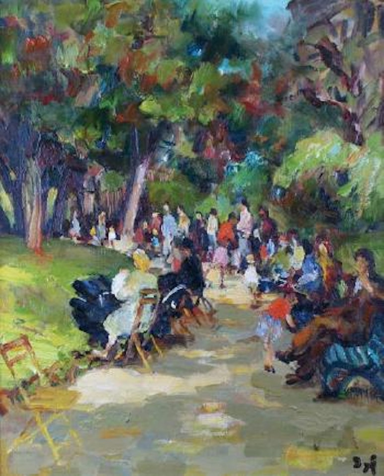 Après-midi au parc Monceau by Marcel Dyf