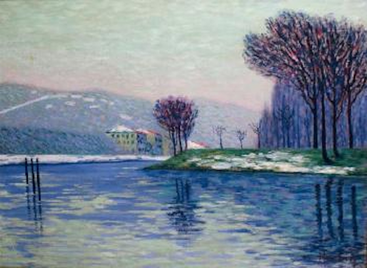 Paysage de bord de rivière by Auguste Herbin