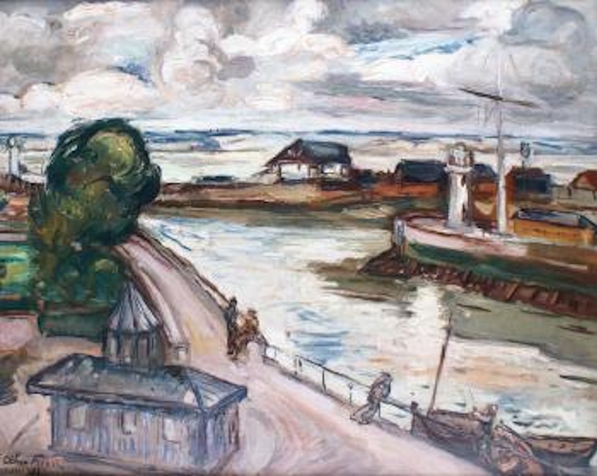 Honfleur, la sortie du port by Othon Friesz