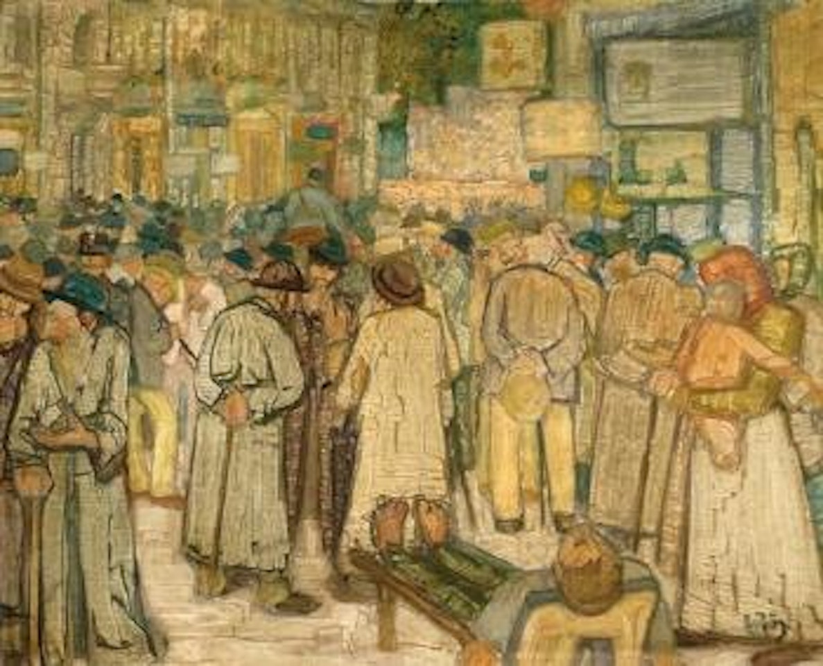 Market place by Reuven Rubin