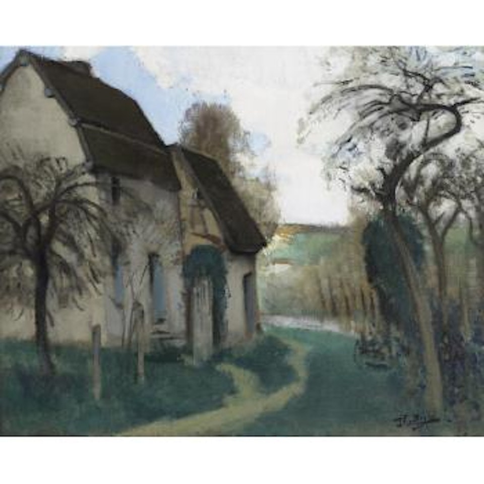Le chemin environ la ferme by Pierre Eugène Montezin