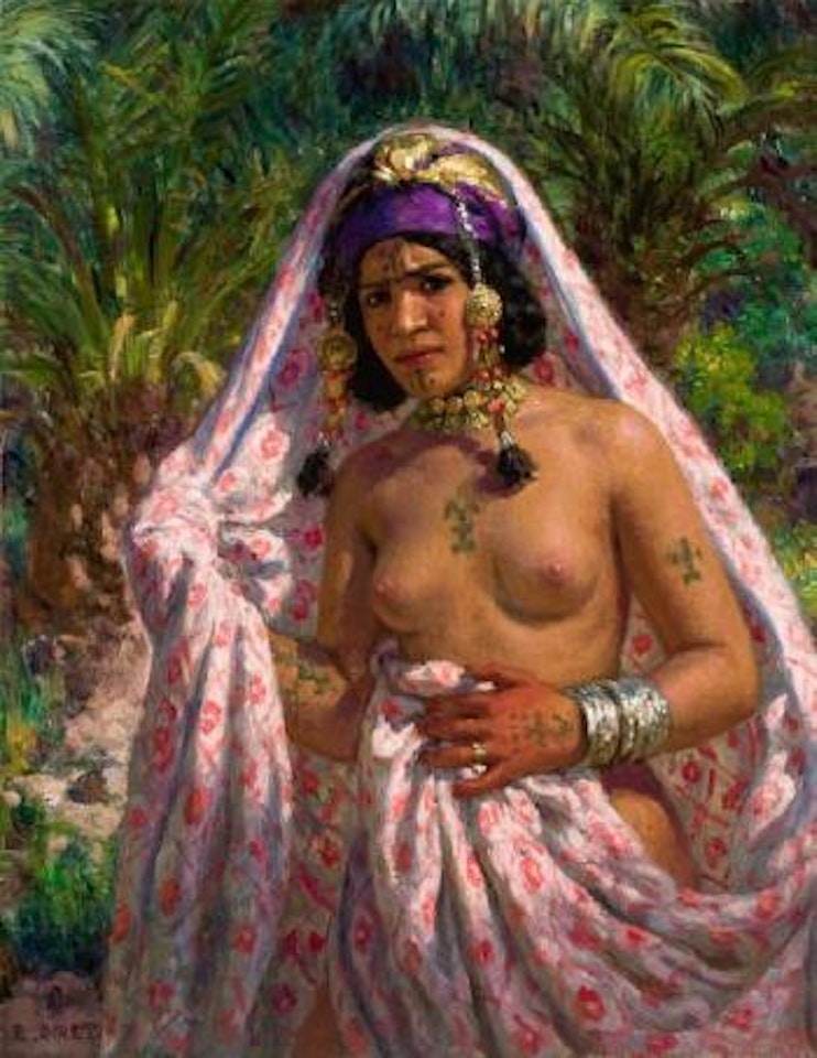 Baigneuse dans la palmeraie by Etienne Alphonse Dinet