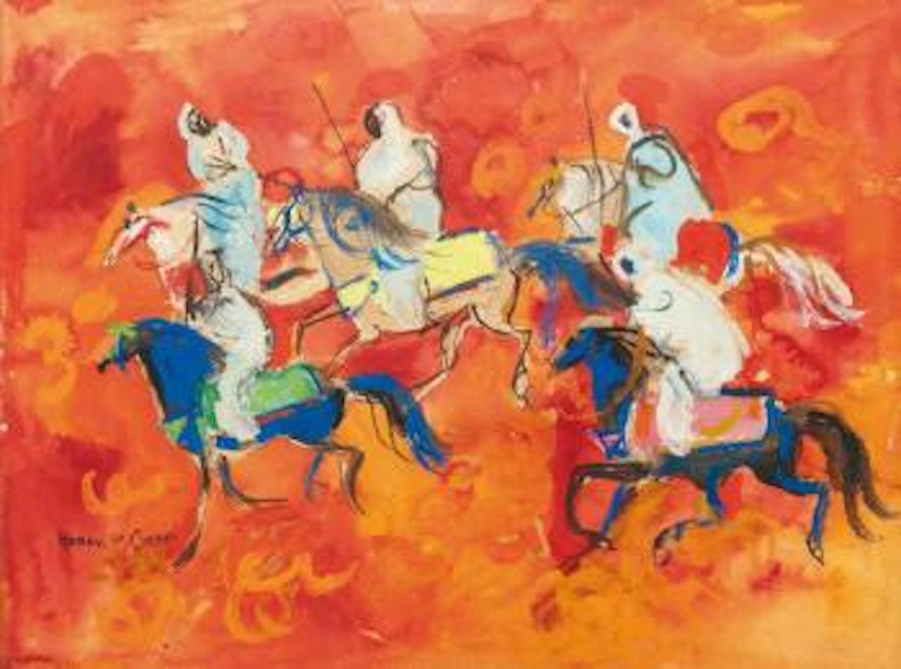 Cinq cavaliers by Hassan El Glaoui