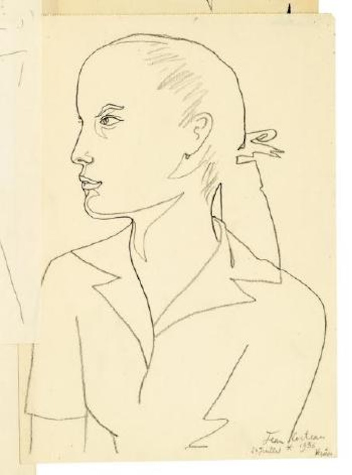 Portrait d’Émilienne Dermit by Jean Cocteau