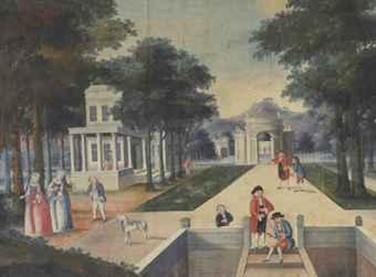 A Stately European Promenade by Chinese School