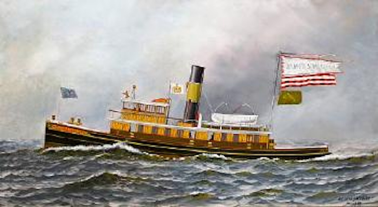 Tugboat James J McGuirl at sea by Antonio Jacobsen