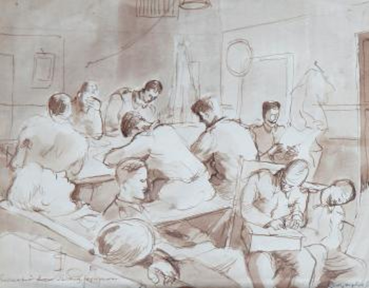 Recreation room Sunday afternoon by Keith Vaughan